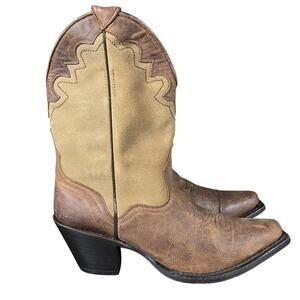 JB Dillon Western Boots Womens 7.5 Goat Leather Snip Toe Cowgirl Rodeo Ranch